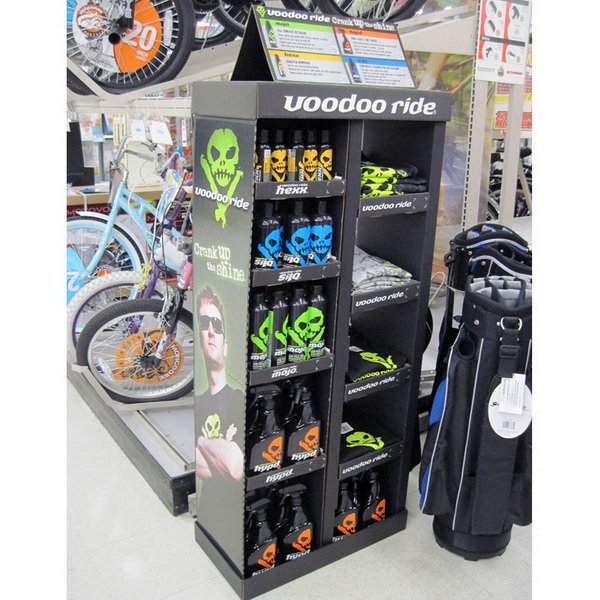 Supermarket Paper display for sports products 